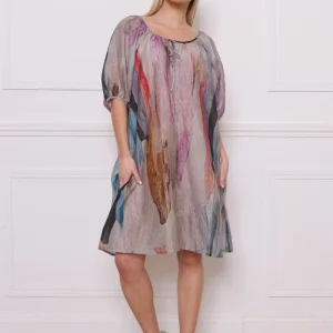 Robe en tencel à motifs