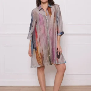 Chemise en tencel à motifs