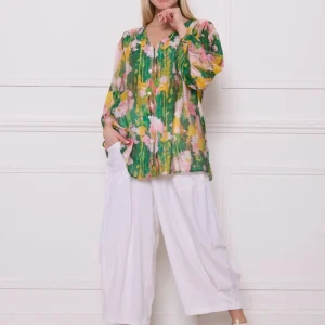 Blouse verte colorée