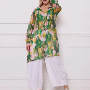 Chemise vert coloré