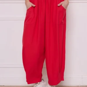 Pantalon en lin et viscose