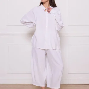 Blouse en lin et viscose
