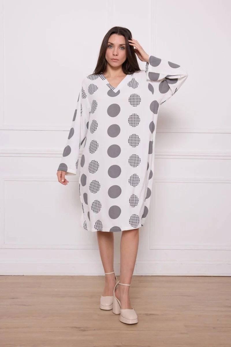 Robe polyester à motifs ronds - Imagen 2