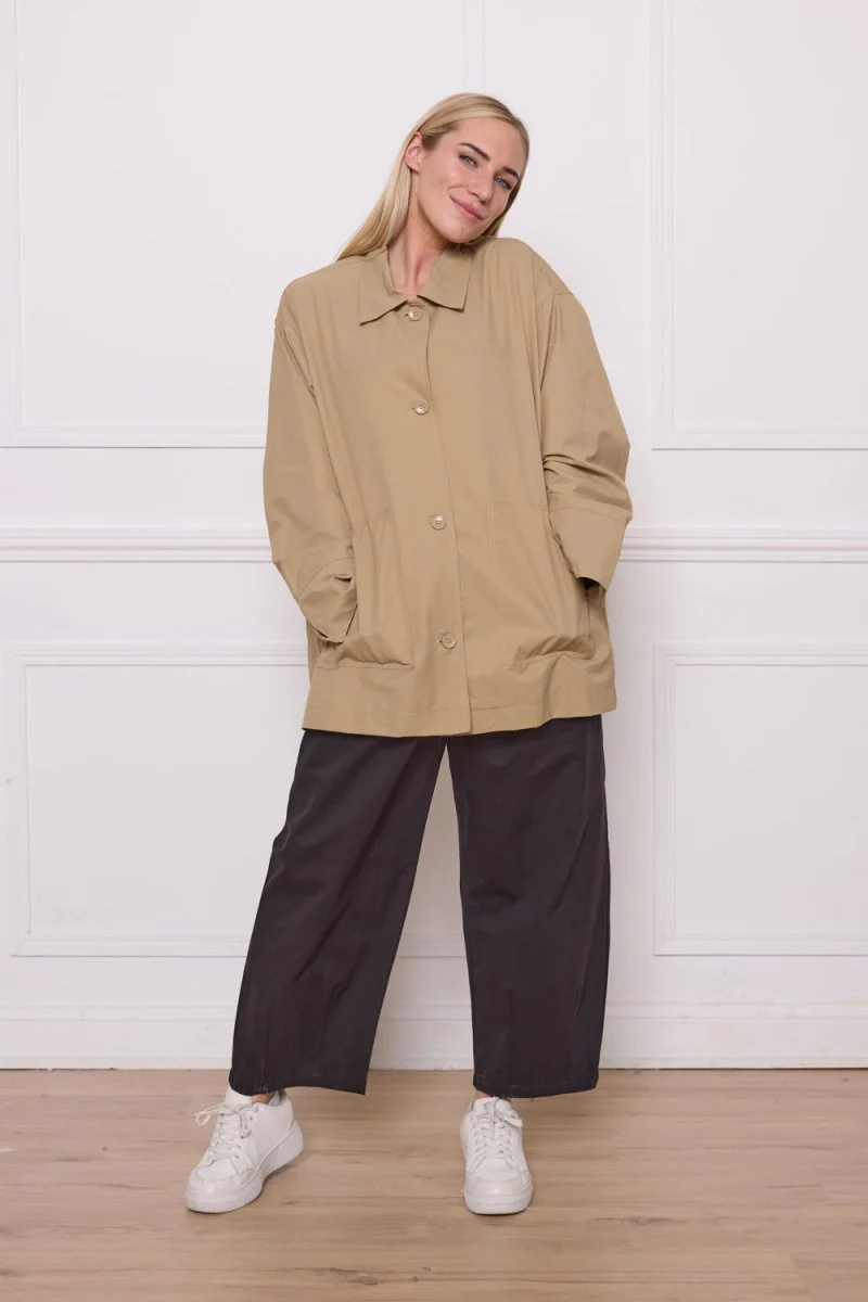 Veste courte légère en coton et nylon