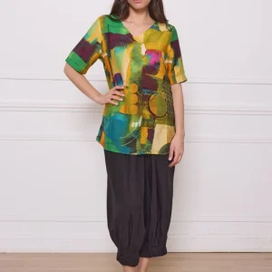 Blouse orange contemporaine