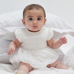 Pelele bebé punto smock