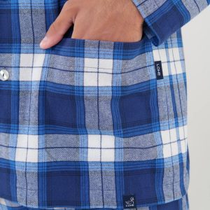 Pijama camisero hombre cuadros azules