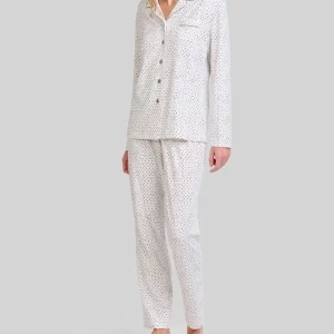 Pijama camisero mujer estampado círculos