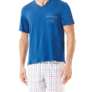Pijama de hombre verano mixto pantalón corto