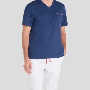 Pijama largo hombre mixto plumeti