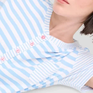 Pijama mujer corto manga corta rayas