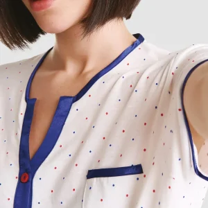 Pijama mujer corto manga corta topitos