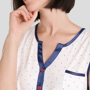 Pijama corto mujer verano sin mangas topitos