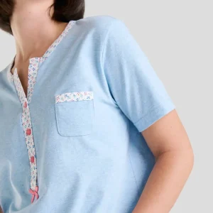 Pijama mujer largo vigore florecitas