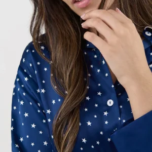 Pijama mujer navidad raso estrellas