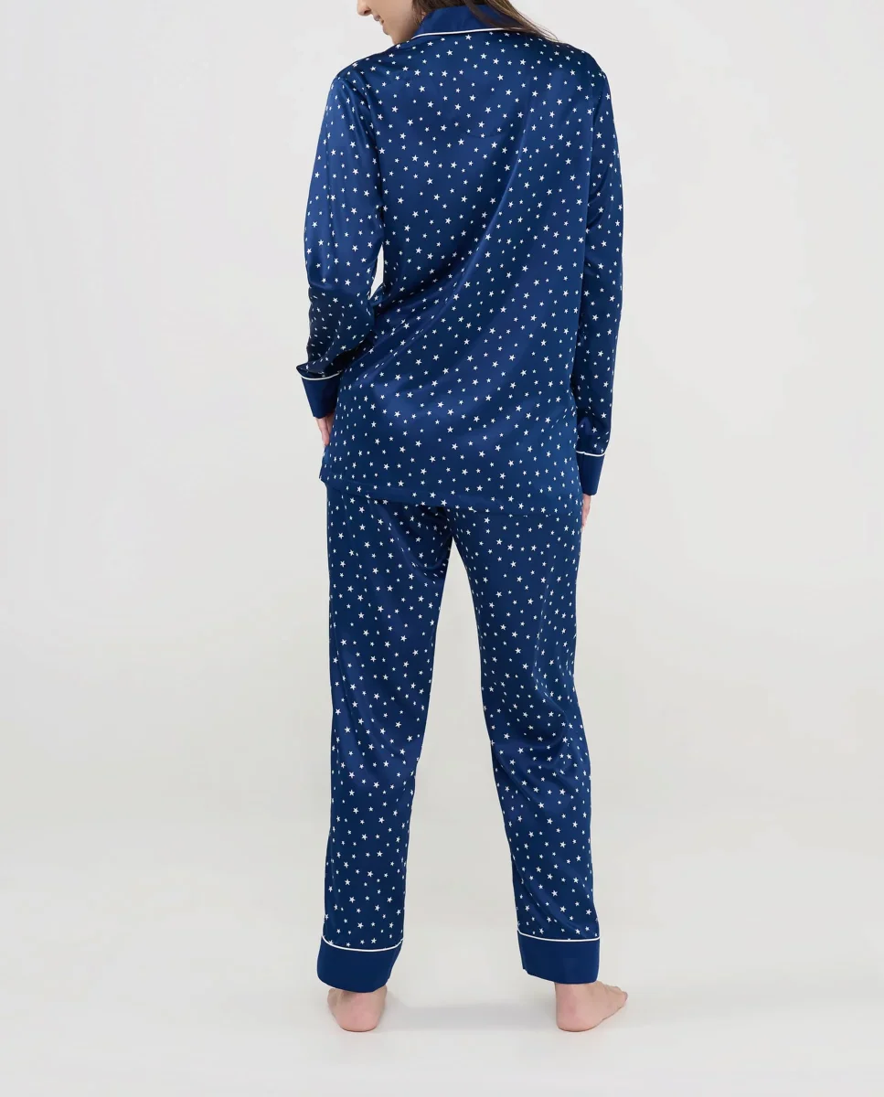 Pijama mujer navidad raso estrellas - Imagen 6