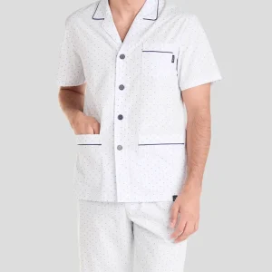 Pijama verano corto de hombre plumeti