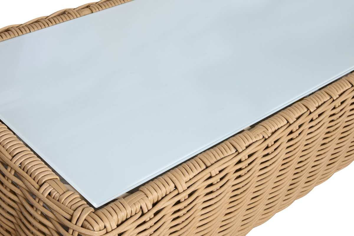 Set de Jardín Moderno en Ratán Sintético Mocca y Poliéster Beige - Imagen 3