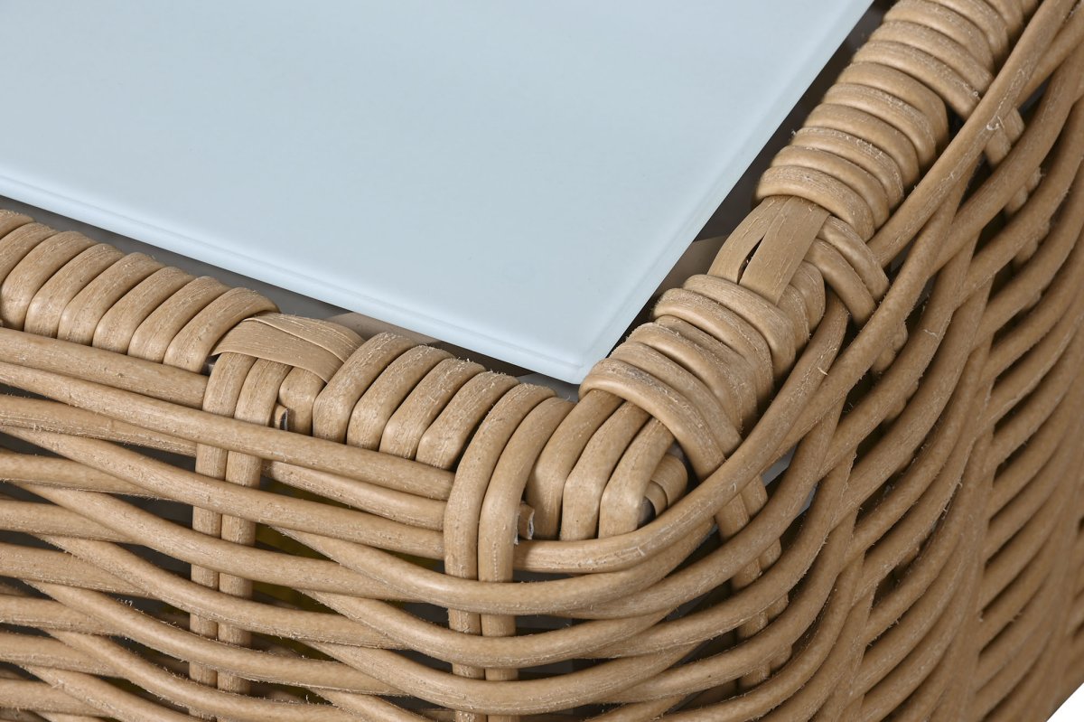 Set de Jardín Moderno en Ratán Sintético Mocca y Poliéster Beige - Imagen 4