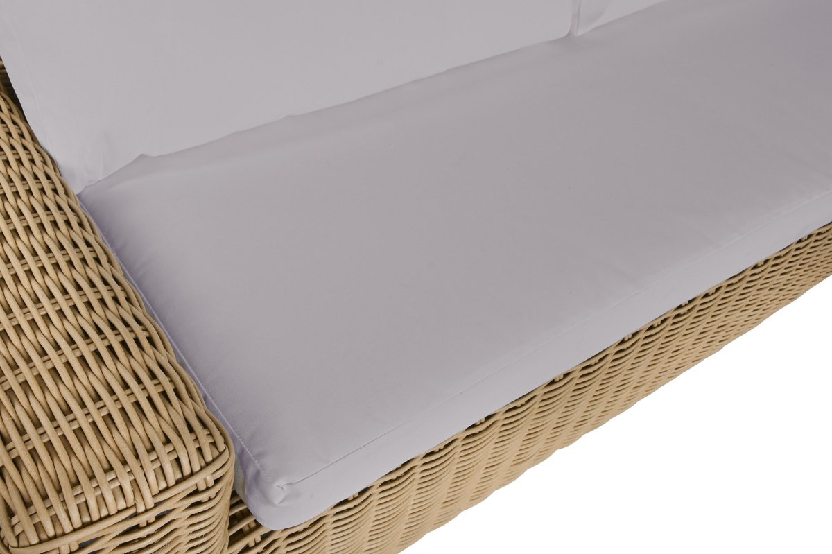 Set de Jardín Moderno en Ratán Sintético Mocca y Poliéster Beige - Imagen 5