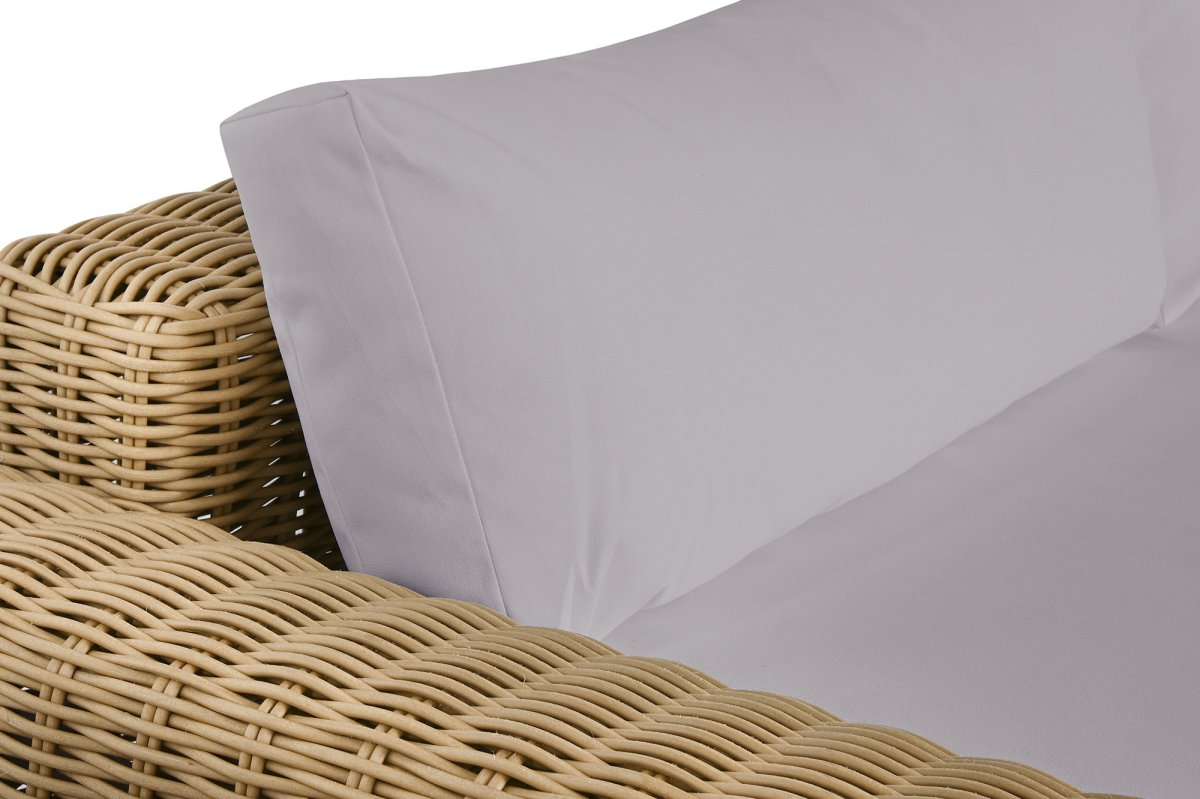 Set de Jardín Moderno en Ratán Sintético Mocca y Poliéster Beige - Imagen 6