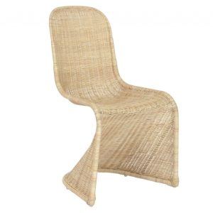 Silla de Ratán Natural en Voladizo Curvo Monobloque