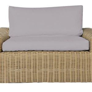 Sillón de Exterior Ratán Sintético y Poliéster en Tonos Tierra