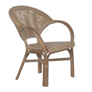 Sillón de Ratán Natural para Interiores y Exteriores Cubiertos