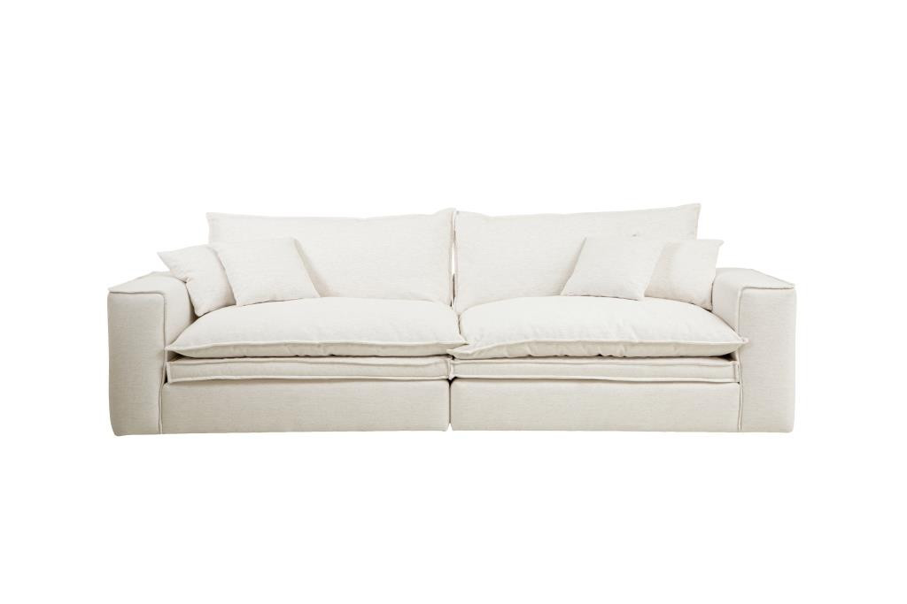 Sofá Modular de Lino y Pluma Natural Crudo 296cm - Imagen 4
