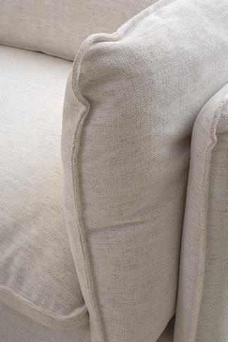 Sofá Modular de Lino y Pluma Natural Crudo 296cm - Imagen 5