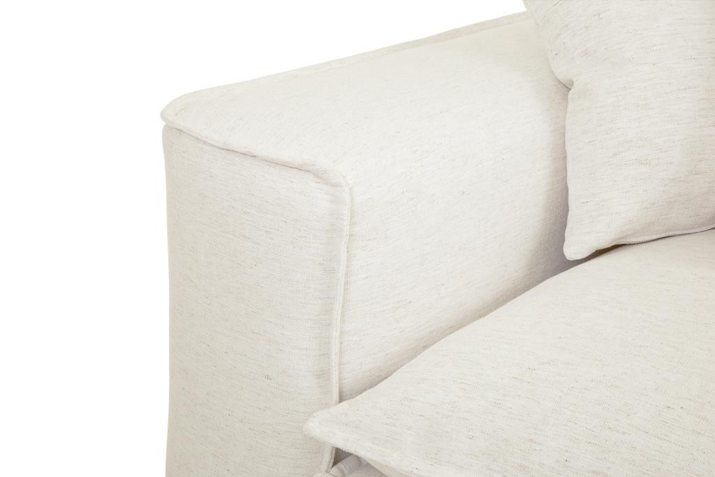 Sofá Modular de Lino y Pluma Natural Crudo 296cm - Imagen 6