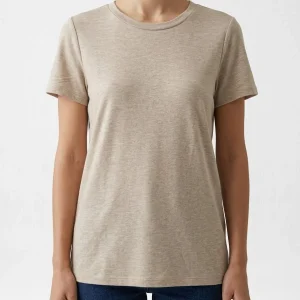 Camiseta Majestic Pinza Detras Beige