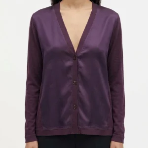 Cardigan Whyci Milano Púrpura