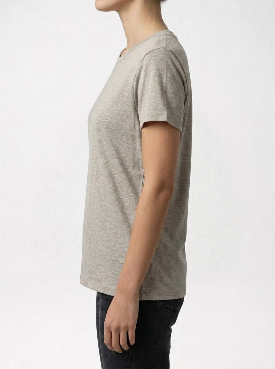 Camiseta Majestic Pinza Detras Beige - Imagen 3