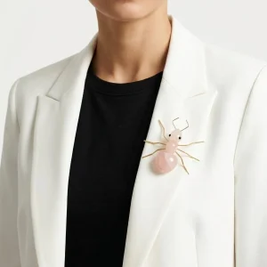 Broche Il Baco Da Seta Hormiga Rosa