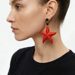 Pendientes Fabrizio Marcantelli Estrella Marina Coral