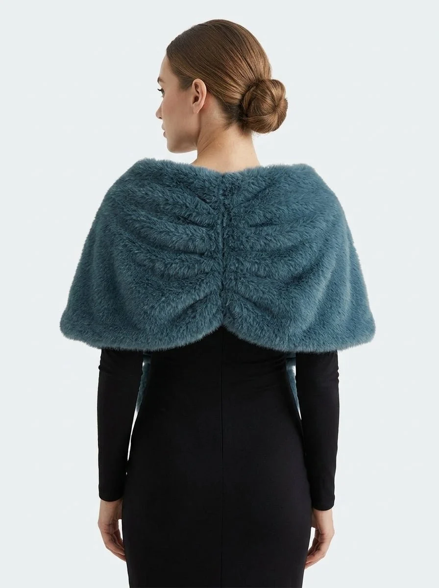 Estola Betta Corradi Mink Denim - Imagen 3