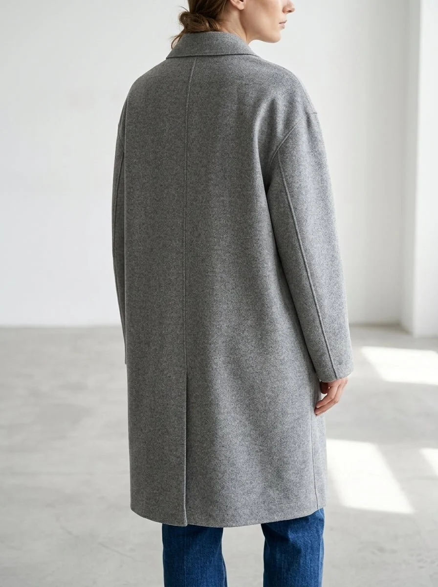 Abrigo Harris Wharf London Cashmere Gris Claro - Imagen 4