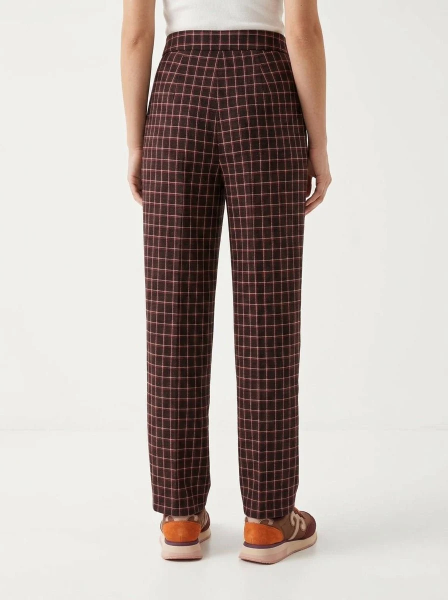 Pantalon Justmine Cuadros Marron - Imagen 4