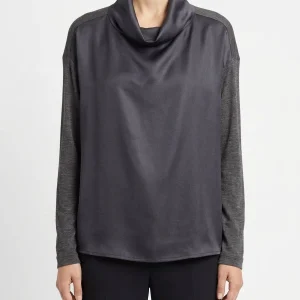 Camiseta Whyci Milano Cuello Alto Gris Oscuro