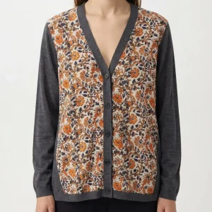 Cardigan Whyci Milano Flores Naranja