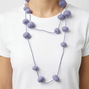 Collar Il Baco Da Seta Bolas De Seda Cocoon Denim
