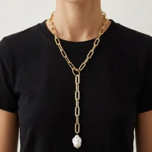 Collar Fabrizio Marcantelli Cadena Piedra Perla