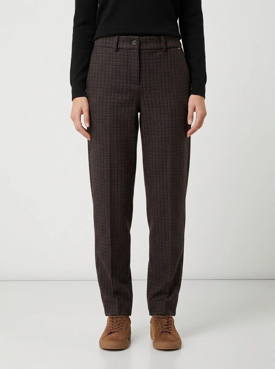 Pantalón Andam Cuadros Marrón
