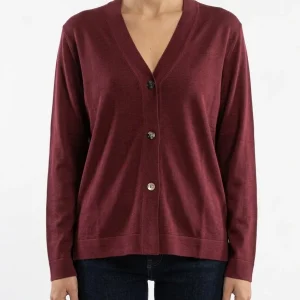Cardigan AgoeFilo Via San Giorgio Granate