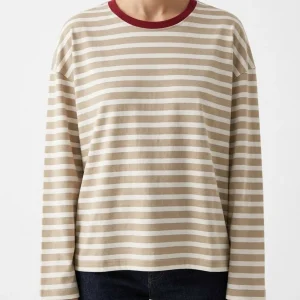 Camiseta Ecoalf Bergami Rayas Beige