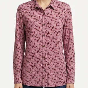 Camisa Justmine Punto Flores Lila