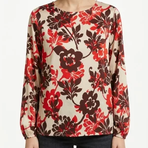 Blusa Justmine Flores Rojo