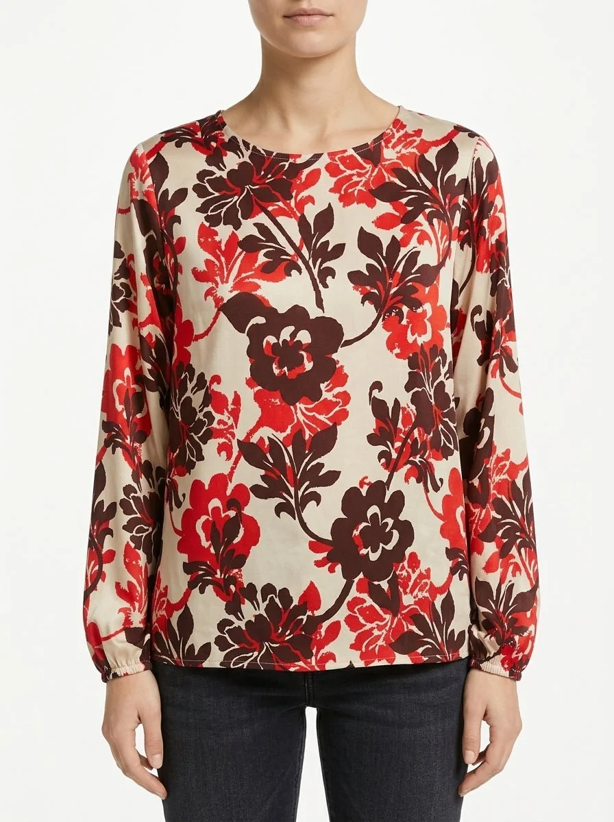 Blusa Justmine Flores Rojo - Imagen 2