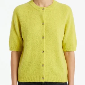 Cardigan Floor Manga Corta Amarillo